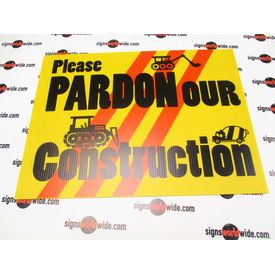 Pardon our Construction 2 sign image 2