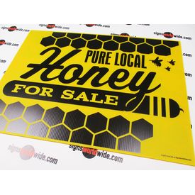 Pure Local Honey For Sale Coroplast Sign Image