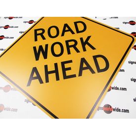 Road Work Ahead Diamond Sign 36