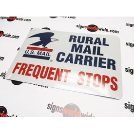 Rural Mail Carrier Reflective Magnetic sign image
