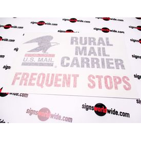 US Mail Rural Mail Carrier sign with transfer tape image 3