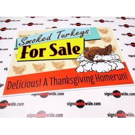 Smoked Turkeys For Sale Yard Sign Image