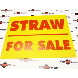 Straw For Sale Yard Sign R&Y Image 2
