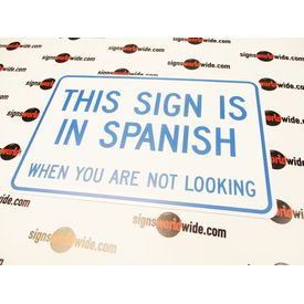 This Sign Is In Spanish Sign Image 1