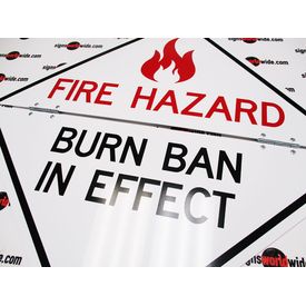 Traffic Burn Ban in Effect 2 folding sign Non-Reflective 1