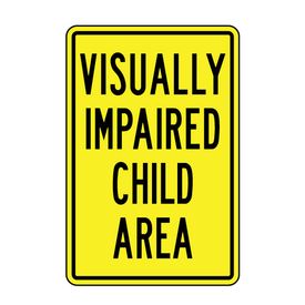 Visually Impaired Child Area sign image