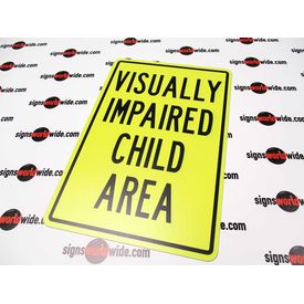 Visually Impaired Child Area Sign Image 1
