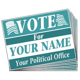 Vote For You teal signs image