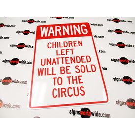 Children Left Unattended sign image 1