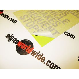 Warning This Vehicle Makes Frequent Stops decal image with transfer tape 2