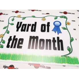 Yard of the Month Floral Sign Image 1
