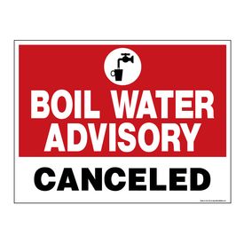 Boil Water Advisory Canceled Coroplast Sign Image
