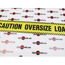 Caution Oversize Load Caution Stripe Sign Image 1