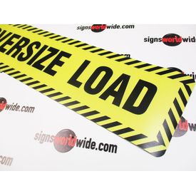 Caution Oversize Load Caution Stripe Sign Image 2