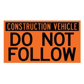 Construction Vehicle Do Not Follow 22x40 decal image