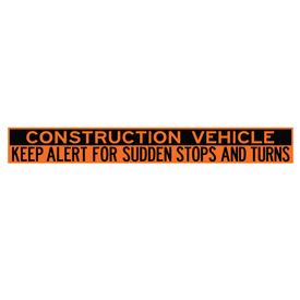 Decal Construction Vehicle Sudden Stops 5x40 Image