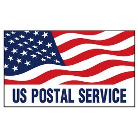 U.S. Postal Service Flag 14x24 decal sign image