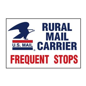 US Mail Caution Frequent Stops 12x18 decal image