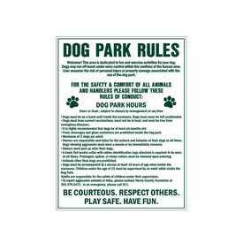 Dog Park Rules 24x18 sign image - Cheryl Price