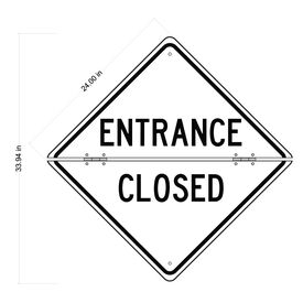 Folding Entrance Closed sign image