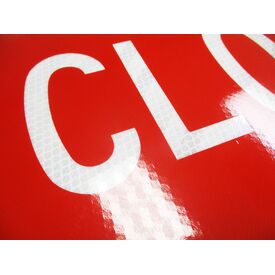 Entrance Closed Red and Reflective White Sign Image 2