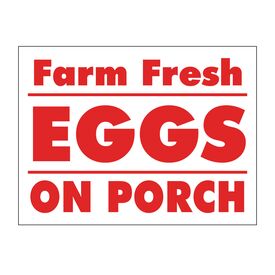 Farm Fresh Eggs On Porch sign image