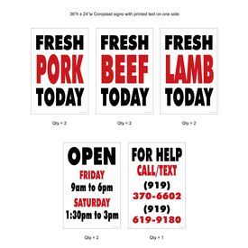 Fickle Creek Fresh Today yard sign kit v2