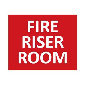 6.5"h x 8"w Aluminum Fire Riser Room Sign Image