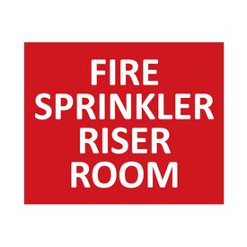 6.5"h x 8"w Aluminum Fire Sprinkler Riser Room Sign Image