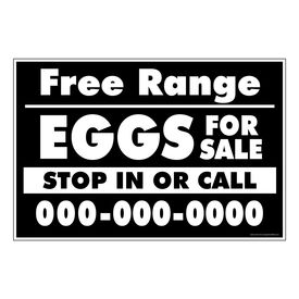 Free Range Eggs For Sale 24x36 sign image