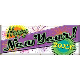 Happy New Year Retro banner image