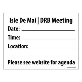 Isle De Mai DRB Meeting sign image