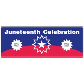 Juneteenth Celebration Sponsor banner image with grommets