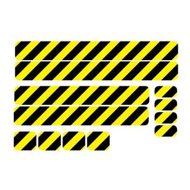 Caution stripe small magnet sign kit image