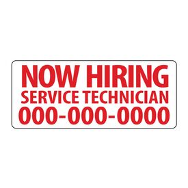 Now Hiring 9x22 magnetic sign image