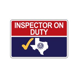 Inspector On Duty Red White and Blue 12x18 sign image