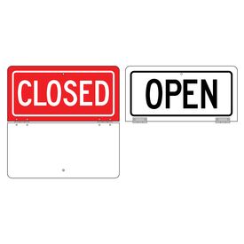 Closed Open Folding Aluminum Sign Image