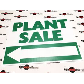 Plant Sale Left Directional sign image 2