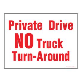 Private Drive NO Truck Traffic sign image