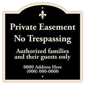 Private Easement No Trespassing 24x24 Sign Image