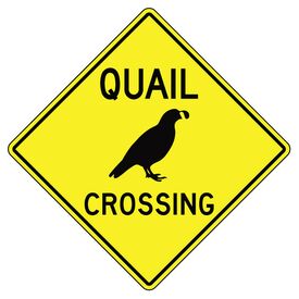 Quail Crossing Sign Image