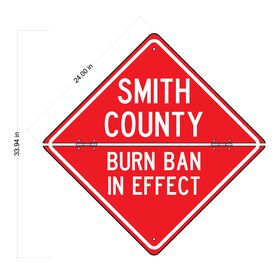 Smith County Burn Ban In Effect Folding Sign Image