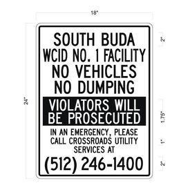 South Buda WCID
 24x18 Sign image