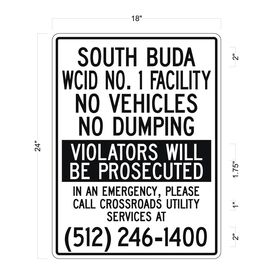 South Buda WCID
 24x18 Sign image