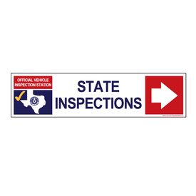 State Inspections Right Arrow 6" x 24" Coroplast sign image