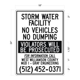 Storm water facility 24x18 Sign 2 image