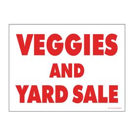 Veggies and Yard Sale 18 x 24 Coroplast Sign Image