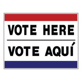 Vote Here Vote Aqui 18x24 sign image