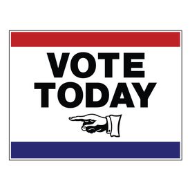 Vote Today left arrow 18x24 sign image