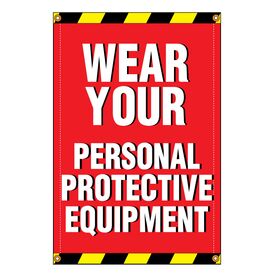 Wear Your PPE 36" x 24" Banner Image